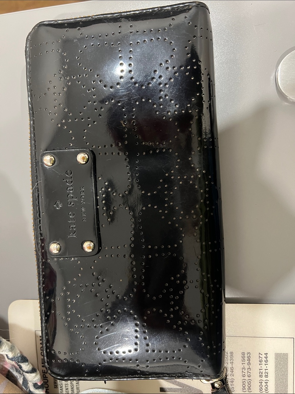Kate spade parent walker damaged zip tab sold as is